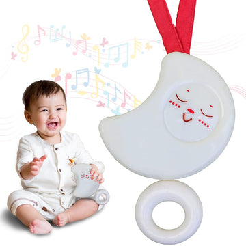 KIPA Melodious White Moon Musical Cot Toy for Newborns & Toddlers: Soft ABS Material, Soothing Melodies, Battery-Free