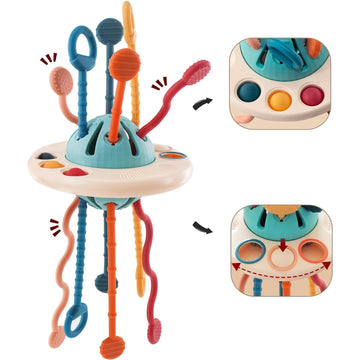 Kipa Gaming Interactive UFO Silicone Learning Toy: Made in India, Travel-Friendly Sensory Toy for Toddler Exploration | 4+ Months