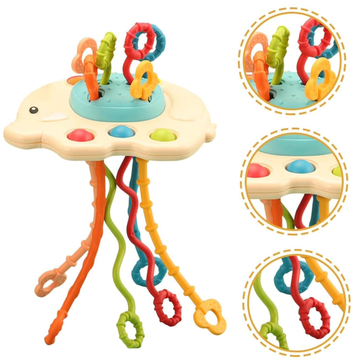 Kipa Gaming Baby Ellie Sensory Toy: Made in India, Travel-Friendly Silicone for Teething | 4+ Months