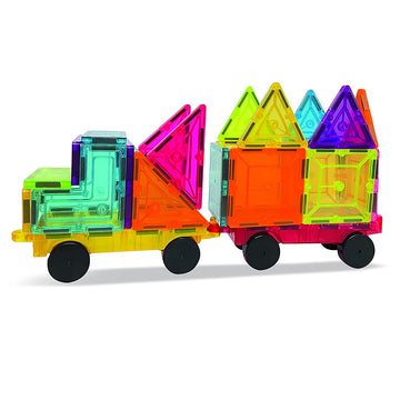 KIPA GAMING MagPlay 50pcs The Original STEAM Magnetic Building Tiles & Blocks - Made in India for Open-Ended Learning & Fun! - Multicolor