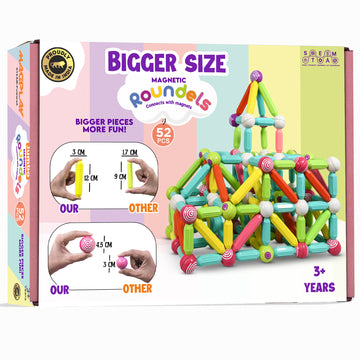 KIPA GAMING MagPlay Jumbo Pack: 52-Piece Big Size Magnetic Building Set - Exclusive Big Size, More Fun, More Learning - Ideal for Ages 3+ Years