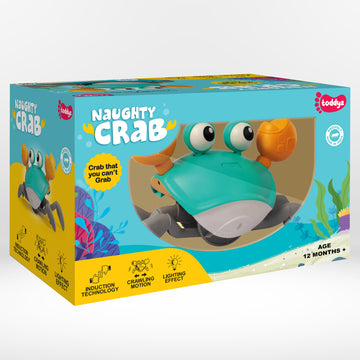 Kipa Toddyz Crawling Crab Baby Musical Toy: LED Lights, Rechargeable Battery, Interactive Learning for Kids, Toddlers & Infants