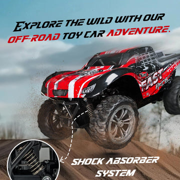 Kipa Gaming Rowdie Rodie Drifting Off-Road Remote Control Car | 2GHz Controller System RC Car | 1:24 Scale 2WD Racing Car for Kids | Boys 3+ Years - Red