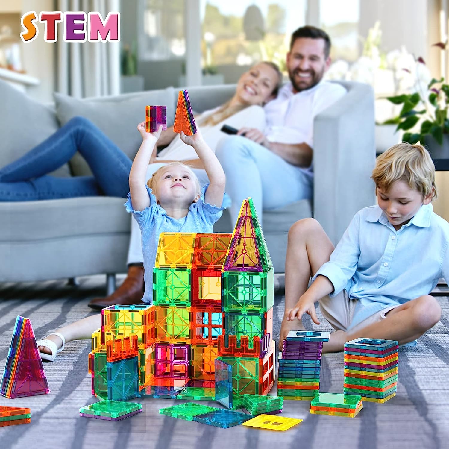 KIPA GAMING MagPlay 76pcs Magnetic Building Tiles & Blocks - Open-Ende