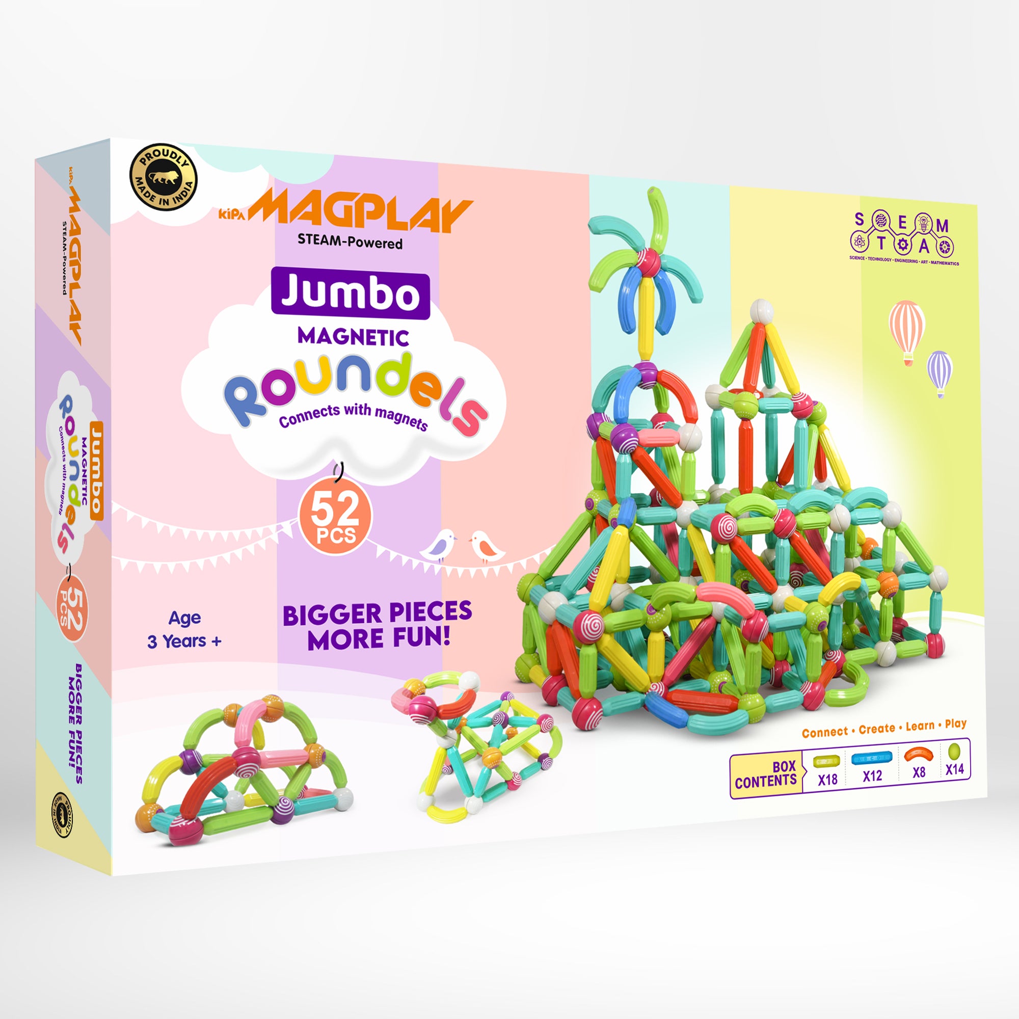 MAGPLAY JUMBO ROUNDELS 52 PCS